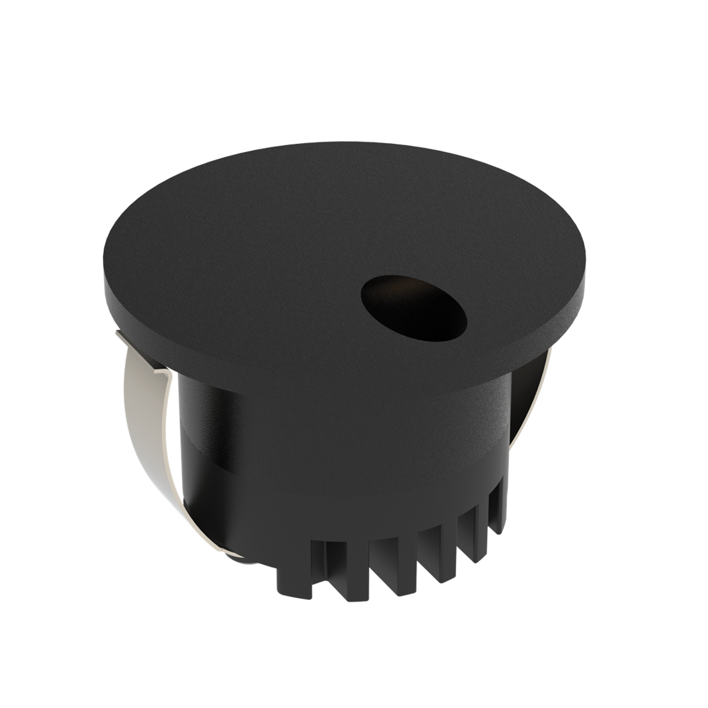 AURA 240V RND 3W LED TRIO IP20 BLACK STEPLIGHT