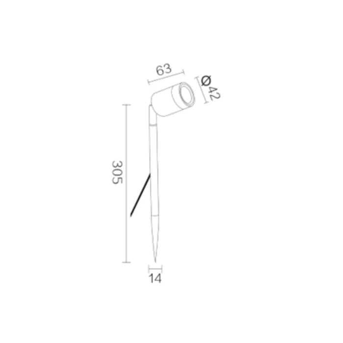 UBT-CENTRO7-BLK-WW 12V/24V LED Garden Spike Lights