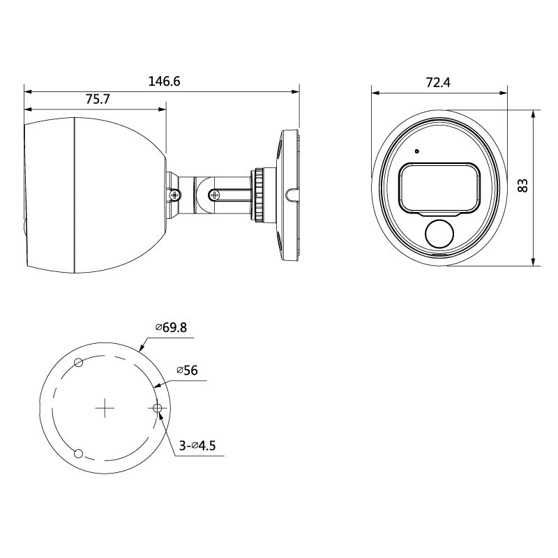 Professional Series 8.0MP WDR Fixed HDVCI Bullet (+Dual Motion Detection)
