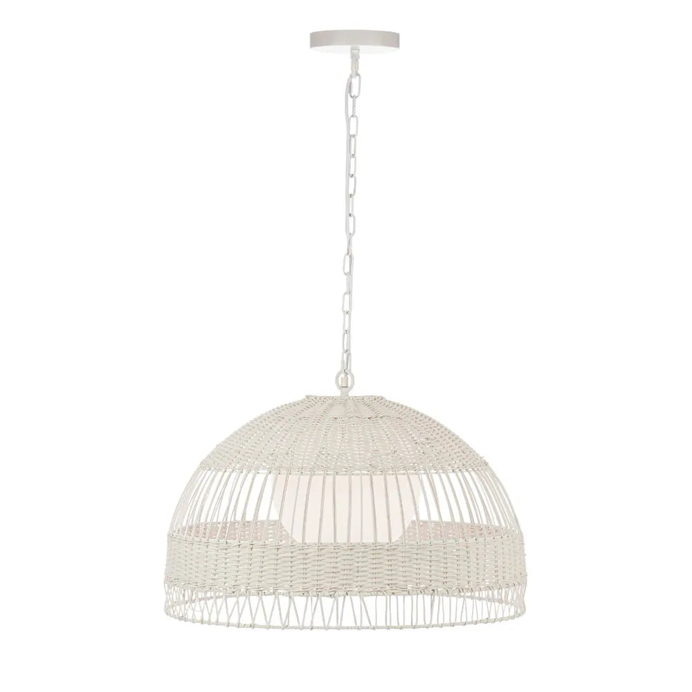 Fortaleza Rattan Pendant - Medium White