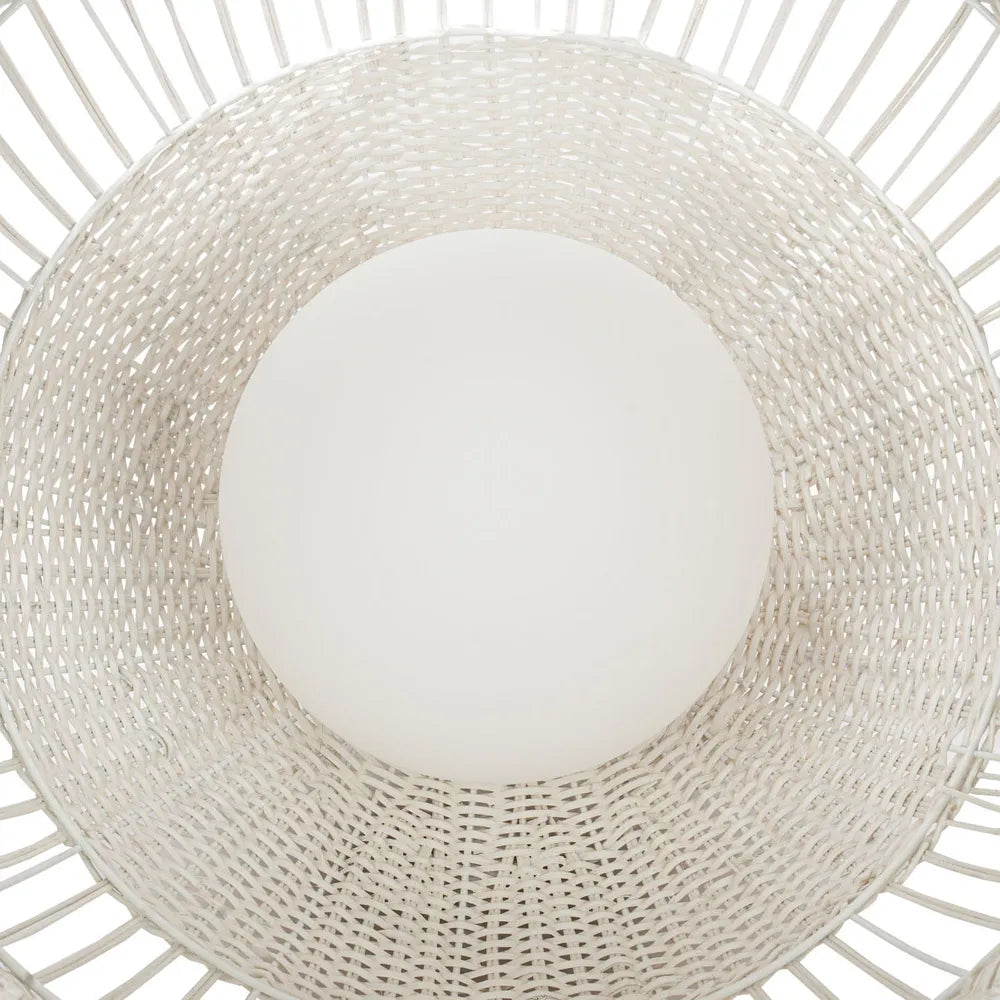 Fortaleza Rattan Pendant - Medium White