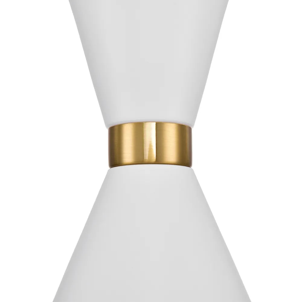 Oslo Pendant - White w Brass