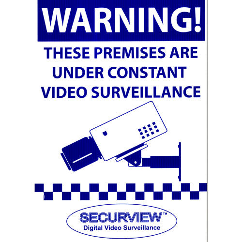 Warning Sign - A4 Size Blue Print on Corflute